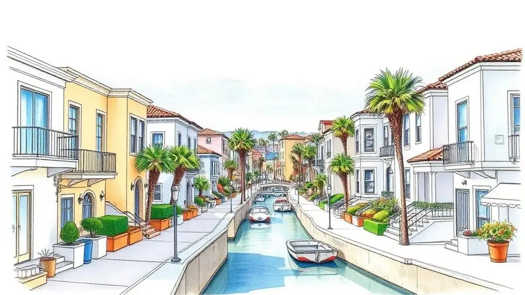 Venice California urban coastal residential context where narrow walk-streets, canals, and coastal review shape teardown-rebuild planning.